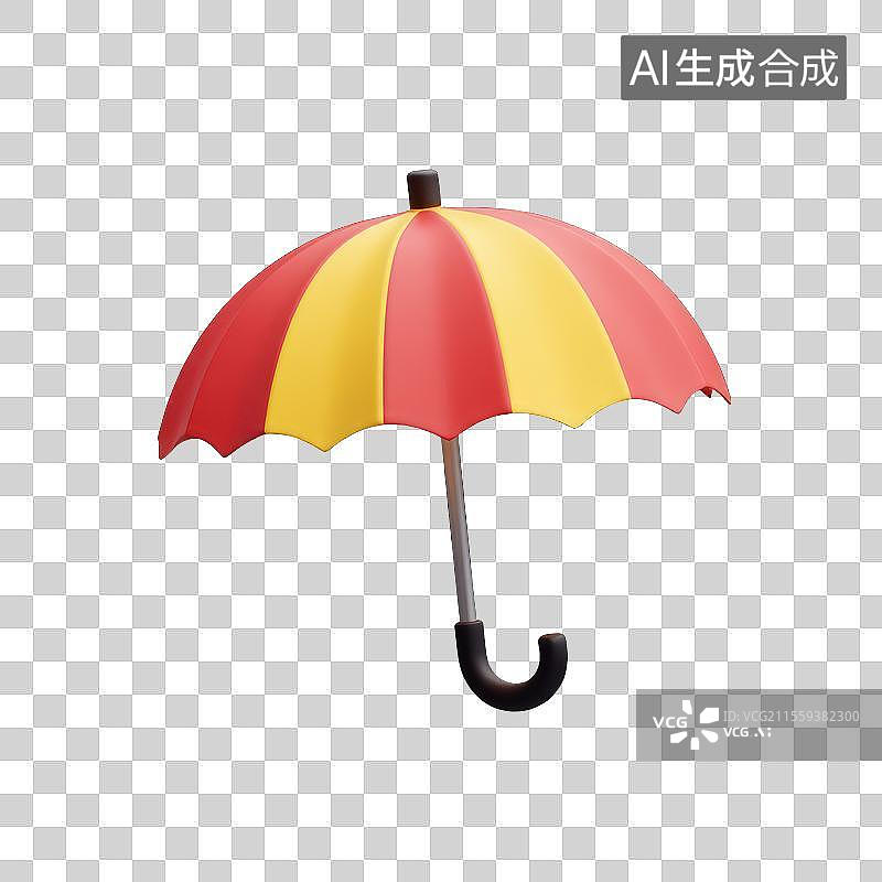 【AI数字艺术】卡通雨伞的趣味世界，3D雨伞太阳伞素材图片素材