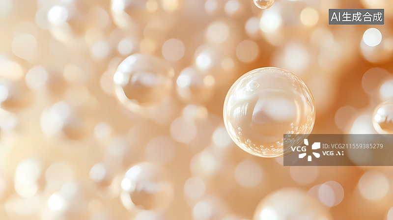 【AI数字艺术】悬浮气泡图片素材