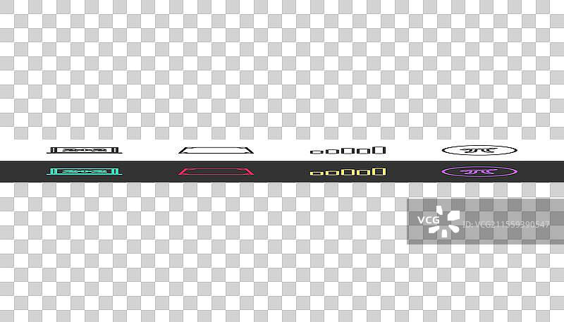 设置线条的黑板锐角梯形图形图片素材
