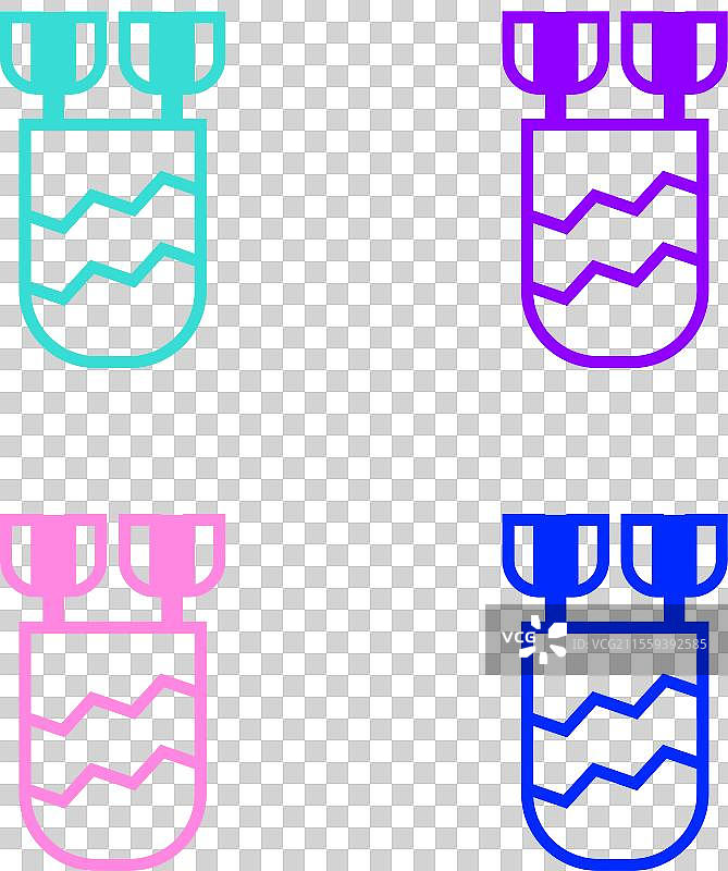 波普艺术风格的箭头图标，孤立展示图片素材