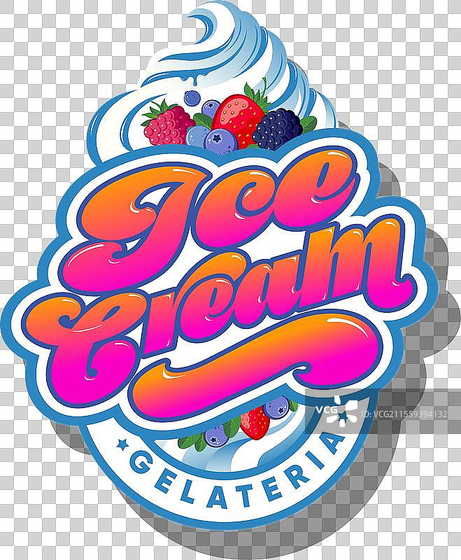 冰淇淋标志 意大利冰淇淋店图标图片素材