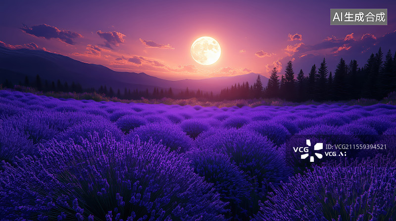 【AI数字艺术】大自然紫花植物野外特写图片素材