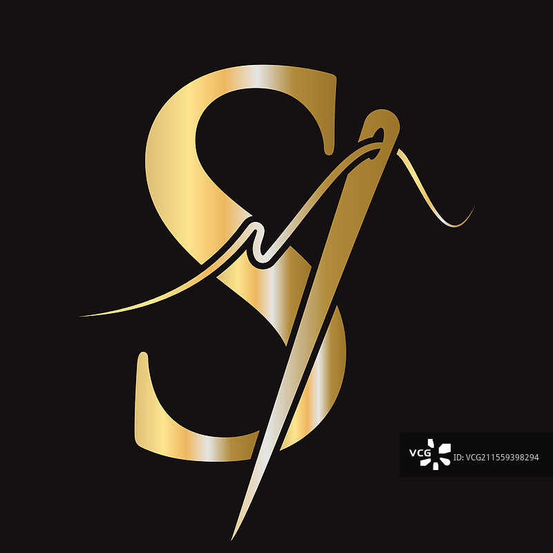 字母S缝针标志设计图片素材