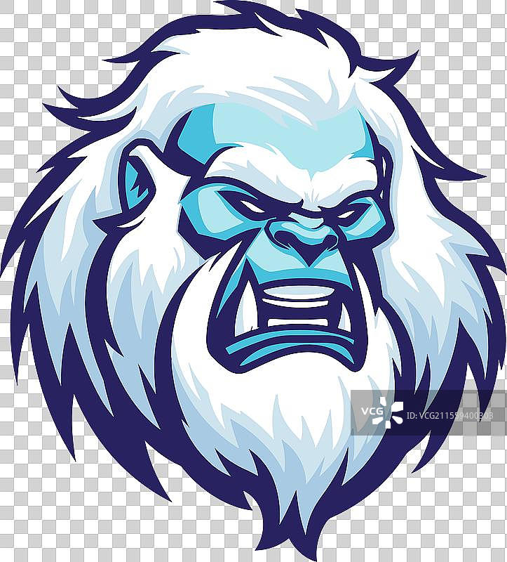 电子竞技标志 雪人 大脚怪 图标 贴纸 标志设计图片素材