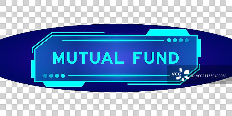 未来感的HUD横幅，上面写着“共同基金”图片素材