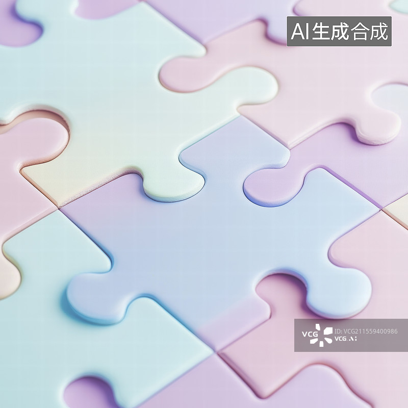 【AI数字艺术】彩色拼图全帧拍摄图片素材