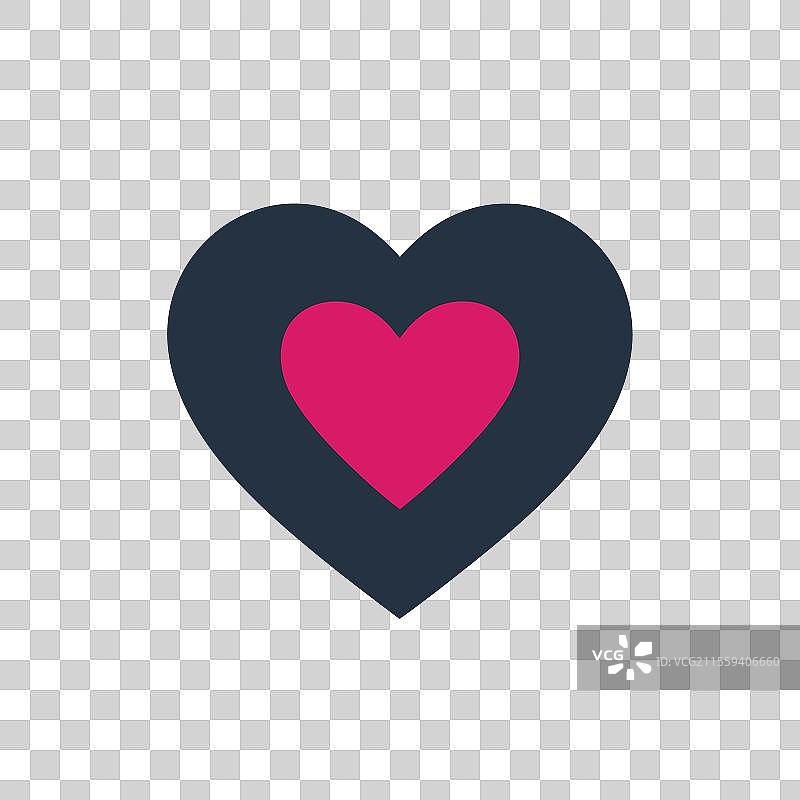 免费时尚设计心形标志符号标签图片素材