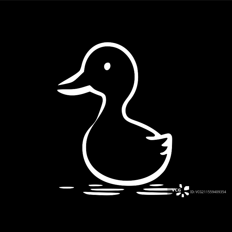 鸭子 - 高质量标志 - 适合T恤使用图片素材