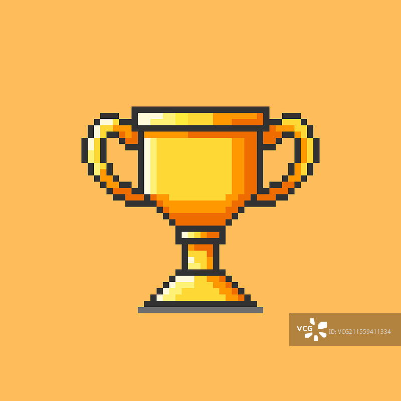 奖杯像素艺术设计图片素材
