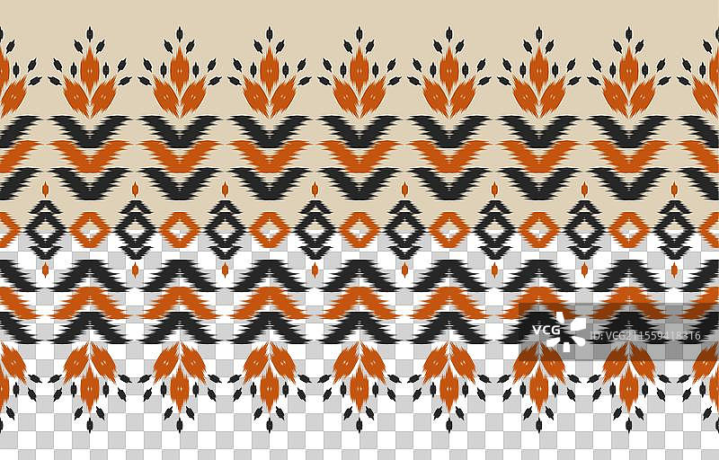 地毯部落图案艺术伊卡特民族无缝设计图片素材