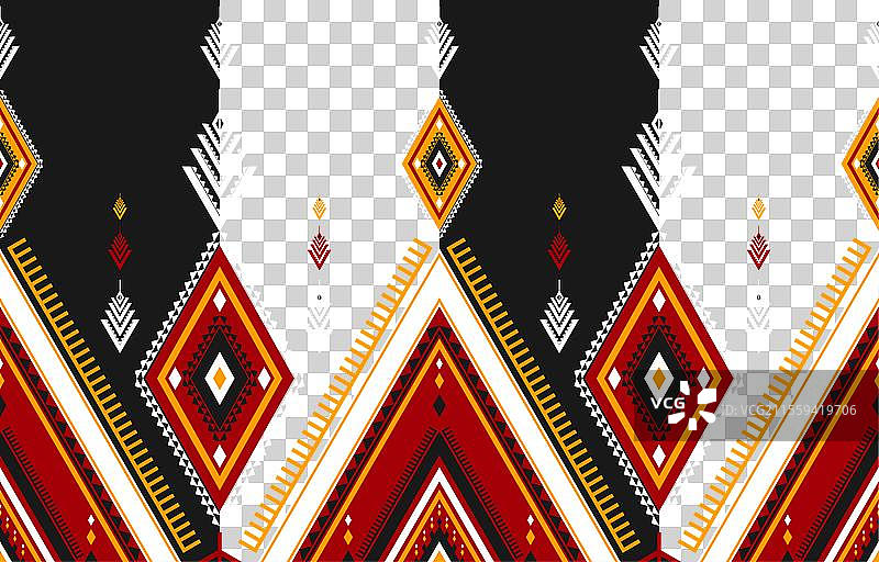 部落风格的几何民族无缝图案图片素材