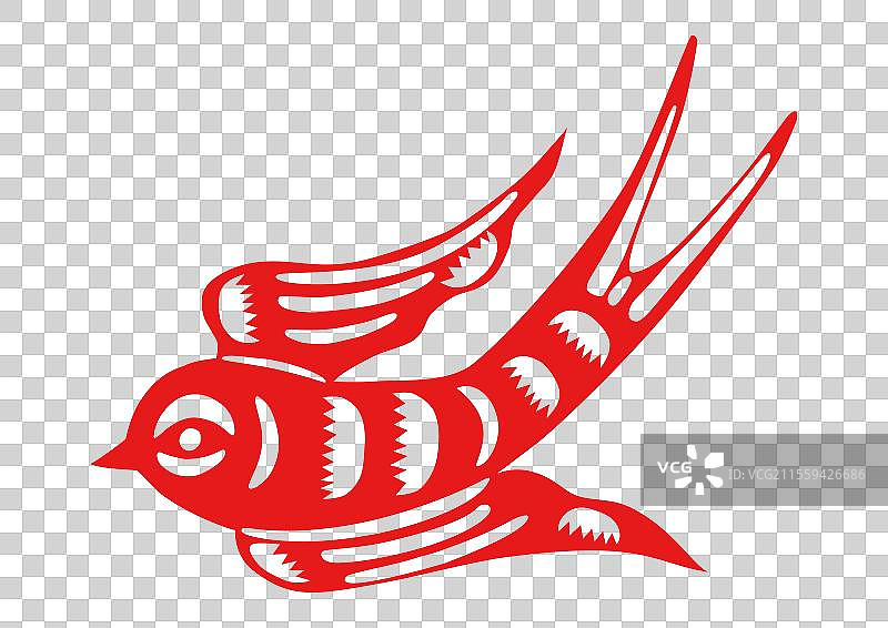 传统剪纸燕子图片素材