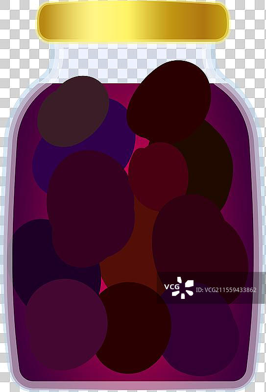 玻璃瓶中的蜜饯水果图片素材