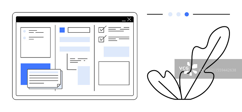 带有任务管理工具的界面设计图片素材