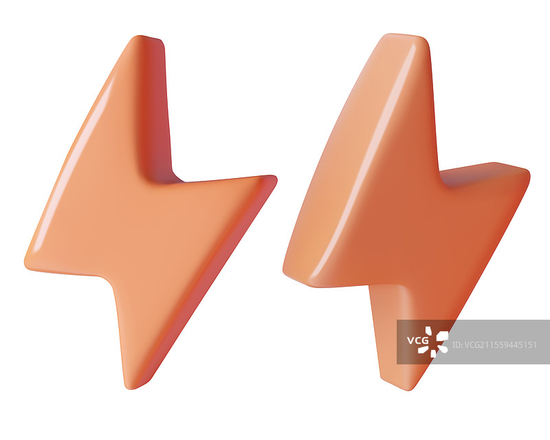 粉色闪电雷电 3D图片素材