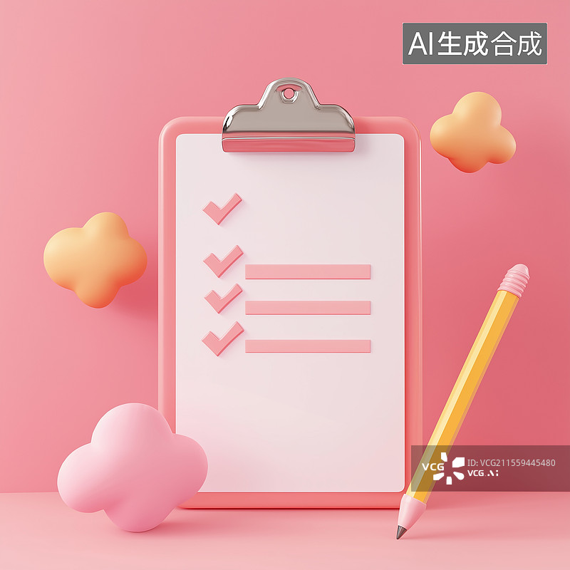 【AI数字艺术】3D任务管理与个人数据保护图标图片素材