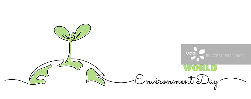 世界环境日简约横幅模板图片素材