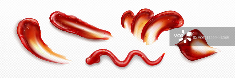 番茄酱飞溅套装，包含各种液体形状图片素材