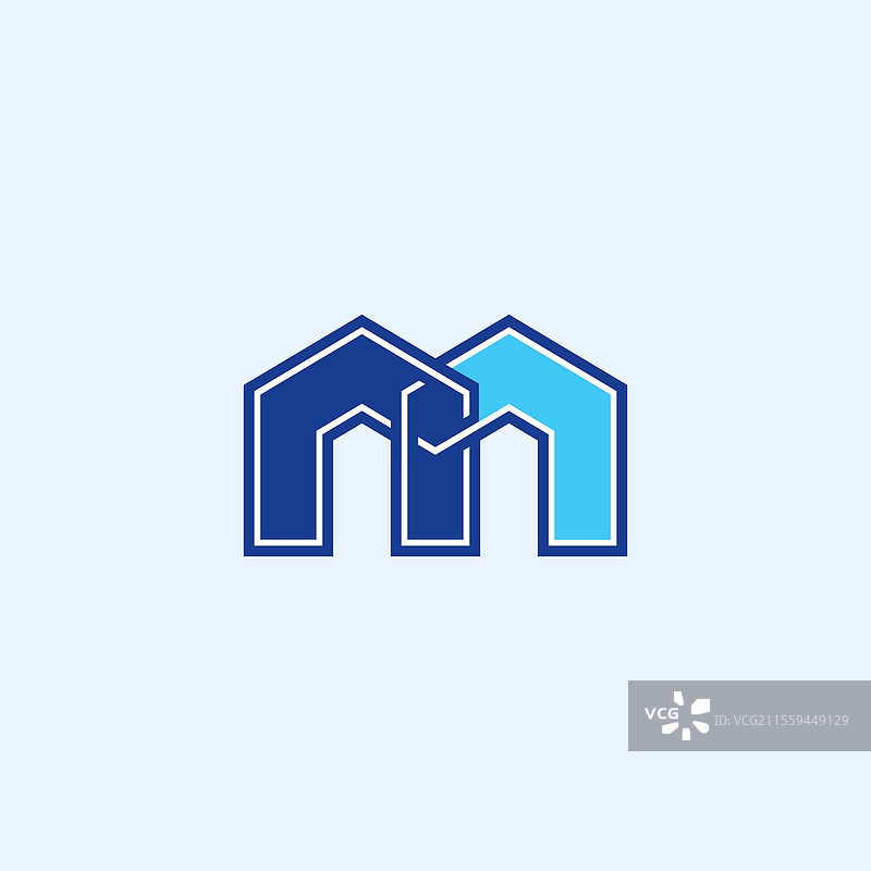 字母M房地产标志图片素材