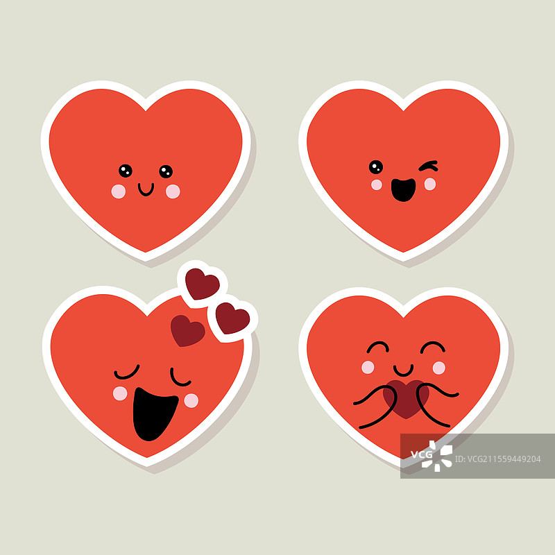 心形贴纸 4图片素材