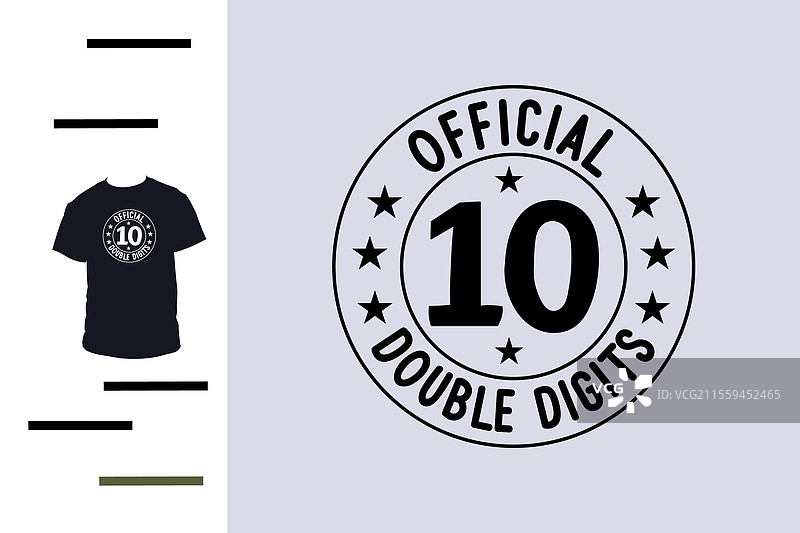 十周年生日T恤设计图片素材