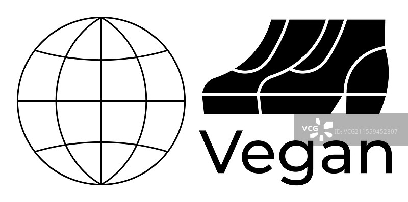 全球素食鞋概念与地球和鞋类图片素材
