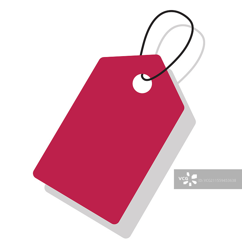 红色价格标签标签，销售空白，孤立图像图片素材