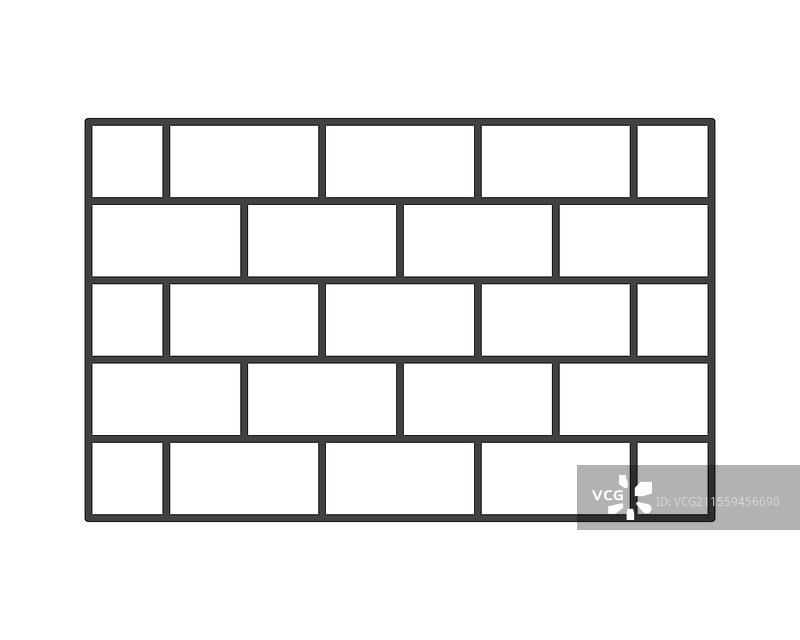 白色背景上的地砖轮廓图标图片素材