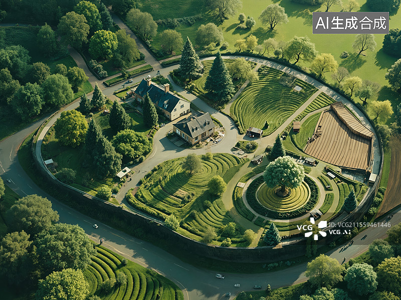 【AI数字艺术】空中花园图片素材