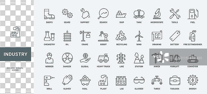 行业劳动检查的细黑红线图片素材