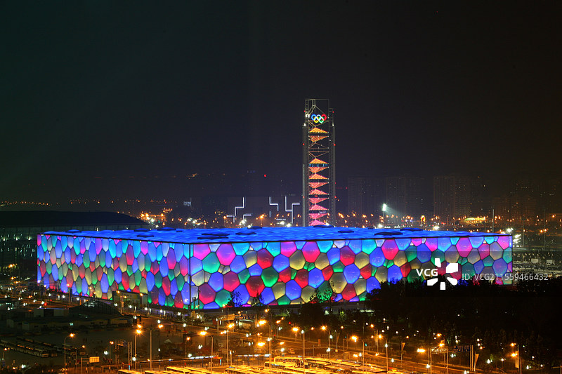奥运会开幕时的鸟巢图片素材