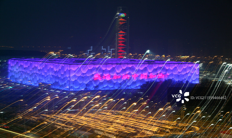 奥运会开幕时的鸟巢图片素材