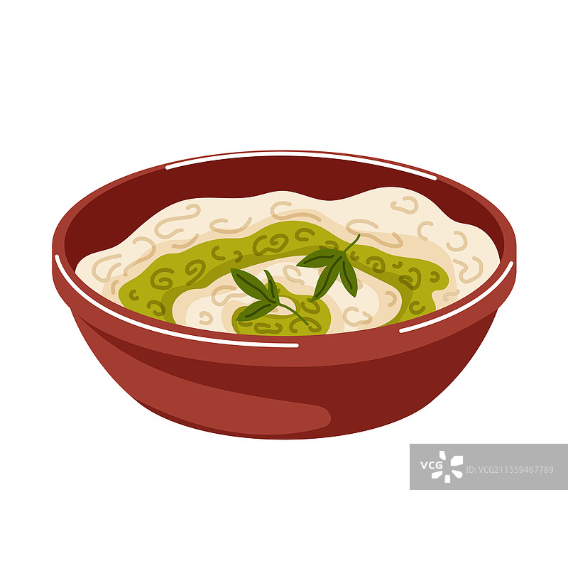 早餐中的土耳其酸奶酱哈伊达里图片素材