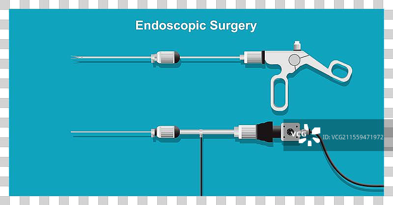 内窥镜设备孤立在背景上图片素材