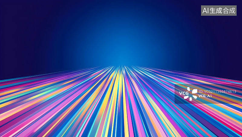 【AI数字艺术】大数据科技背景网络创意图，彩色线条，图片素材
