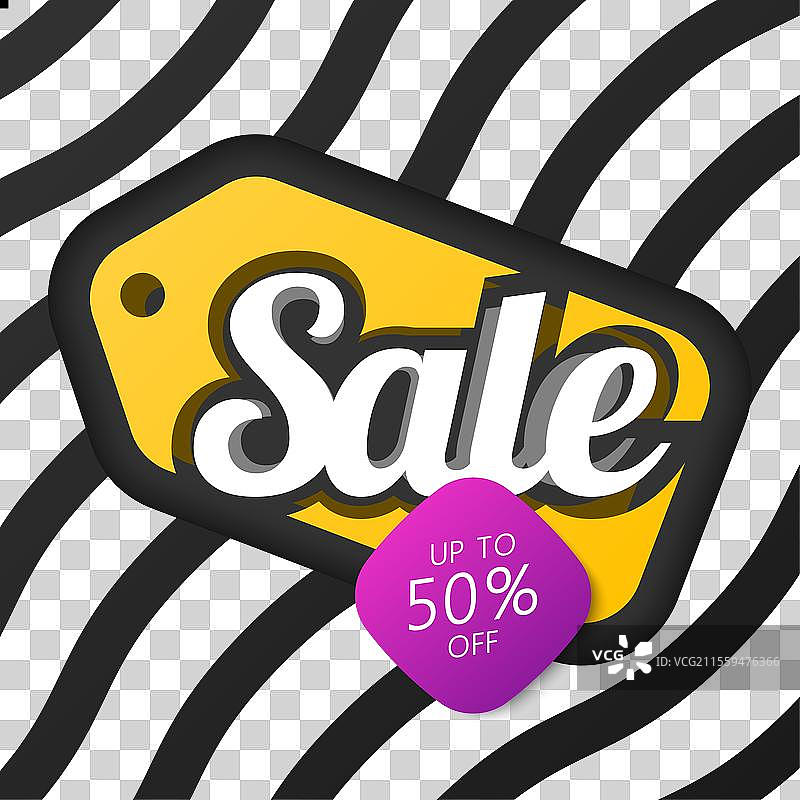 3D促销折扣标签横幅图片素材