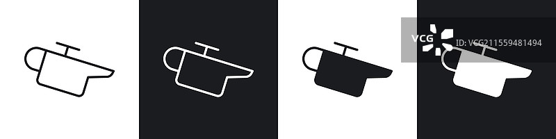 黑白油罐图标集合图片素材