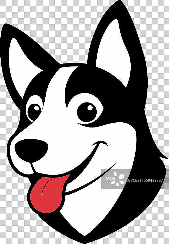 一只狗的头部图片素材