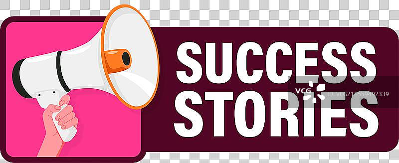 成功故事，手握扩音器的演讲者图片素材