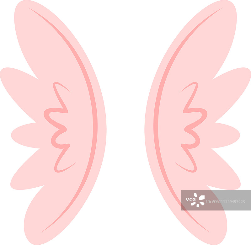 精致的粉色天使翅膀激发出情感图片素材