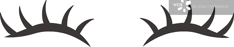 长长的黑色睫毛代表美丽和健康图片素材