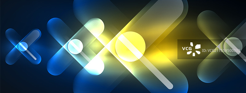 抽象设计闪烁着霓虹灯光图片素材