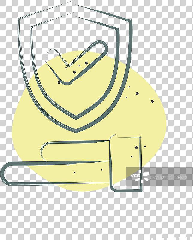 与安全符号颜色相关的保险图标图片素材