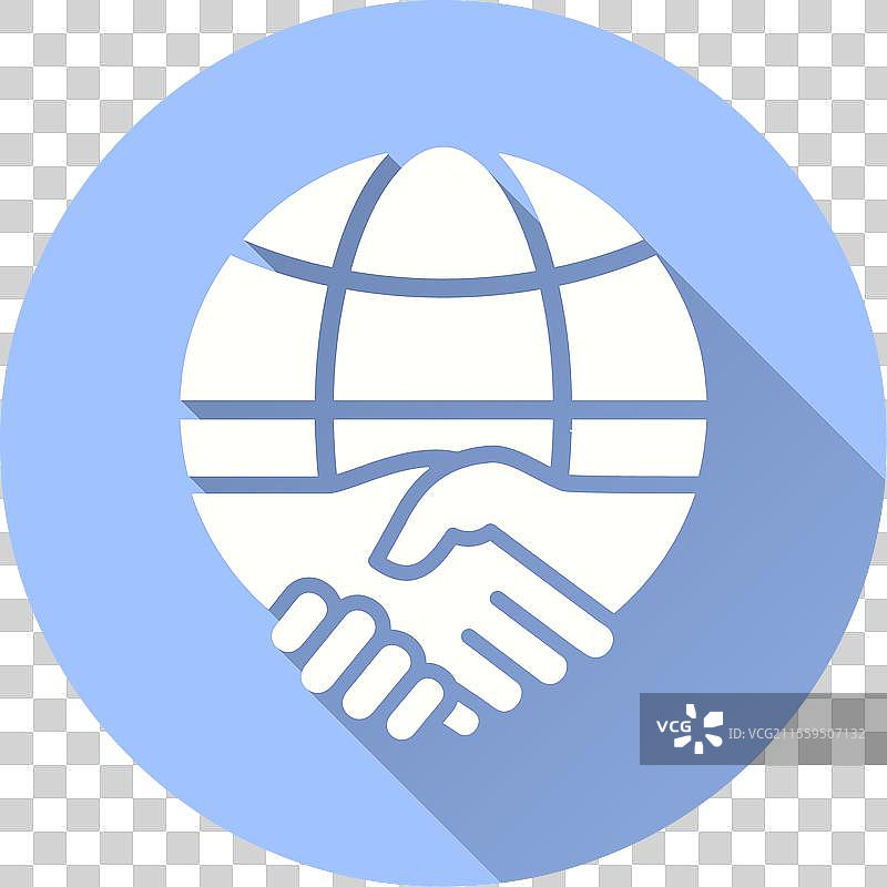 带有长阴影的英联邦扁平图标图片素材