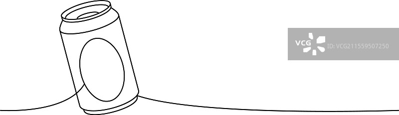 啤酒罐一笔连画的啤酒酒吧图片素材