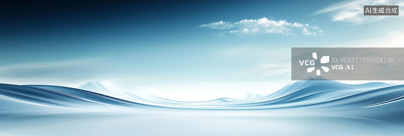 【AI数字艺术】纯净的未来之境图片素材