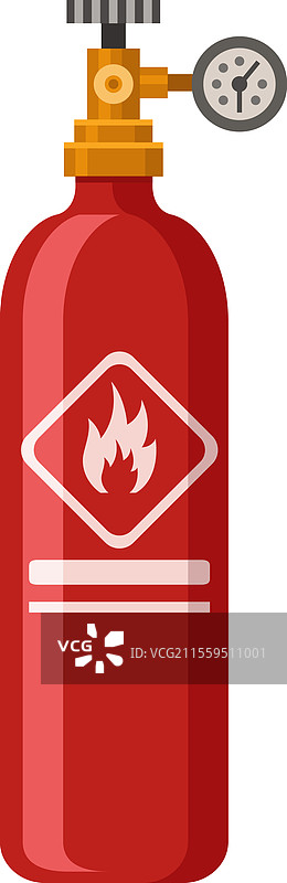 带有压力表的易燃气体气瓶安全性图片素材