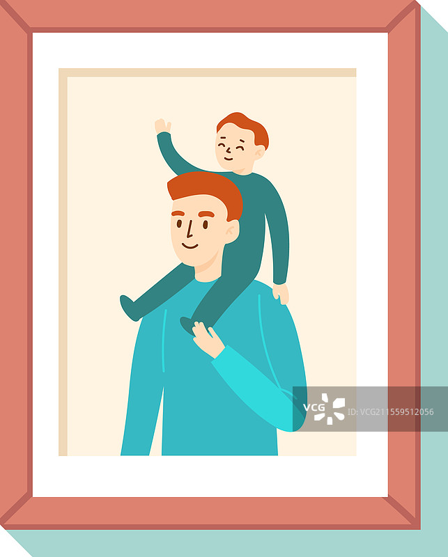 快乐的家庭肖像，展现父亲的角色图片素材