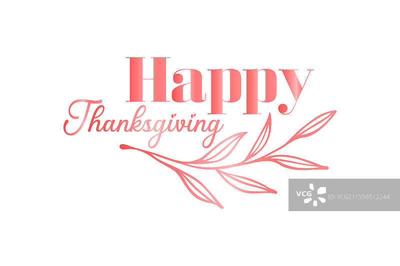 优雅的粉色花卉感恩节快乐排版图片素材