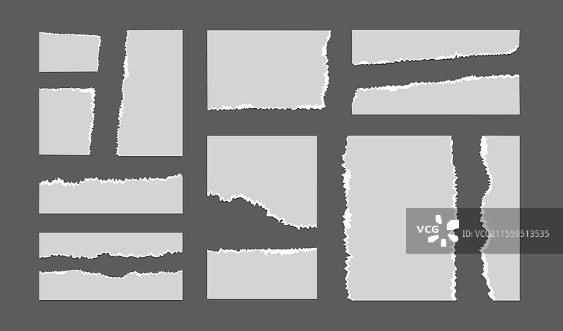 撕碎的纸张不同碎片的组合图片素材